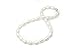 HinsonGayle AAA Handpicked 10-11mm White Baroque Freshwater Cultured Pearl Necklace (Silver)-18 in length