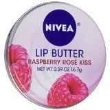 NIVEA Lip Butter Loose Tin, Raspberry Rose Kiss, 0.59 Ounce (PACK OF 3)