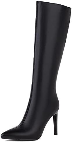 靴 archive leather pointed toe heel boots Amazon.com | XYD Women's Winter Leather Solid Color Pointed Toe