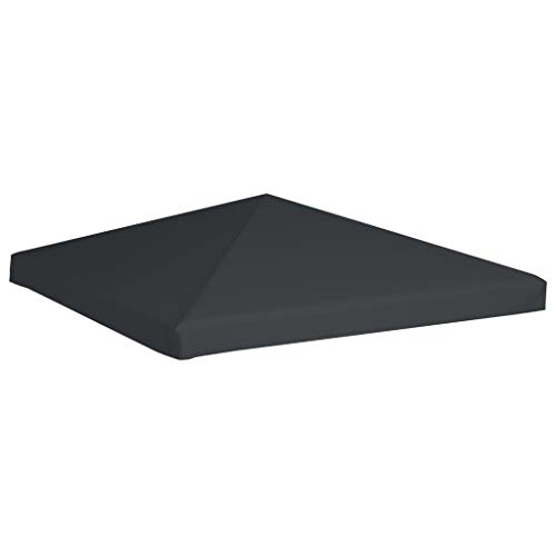 Pavillondach 310 g/m² 3x3 m Grau Pavillon Ersatzdach PVC Wasserdicht Pavillonabdeckung für Pavillon – Bild 2