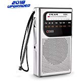 Emergency Weather Radio [2018 Upgraded] Solar Hand Crank AM FM NOAA Radio Portable with LED Flashlight, All Weather Radio with 1000mAh Power Bank for iPhone/Smart Phone (Red) (Red)