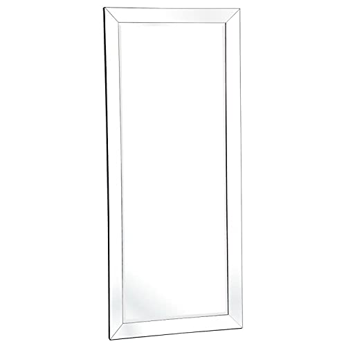 Naomi Home Mirrored Bevel Frame Full Length Beveled Mirror Rectangle Beveled Edge Mirror Large