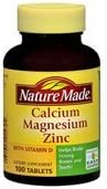 Nature Made Nature Made Calcium Magnesium Zinc, 100 tabs by VitaBuilding