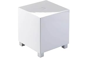 REL Acoustics Tzero MKIII Powered Subwoofer – 6.5-Inch Down-Firing Driver with Class D Amplifier, RCA Inputs, Compact Design for Home Theater, Stereo Systems, and Surround Sound – Gloss White
