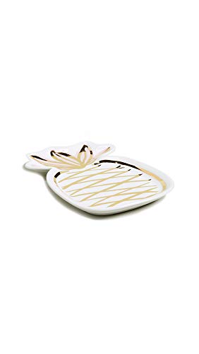Creative Brands 10-04642-001 Slant Collections Shaped Trinket Tray, One Size, Rose Gold/White