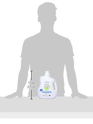 ATTITUDE LIQUID LAUNDRY DETERGENT, EWG VERIFIED, HE COMPATIBLE, PLANT-BASED & VEGAN, NATURAL LAUNDRY SOAP, WILDFLOWERS SCENT, 40 LOADS, 67.6 FL OZ
