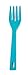 RSVP International Silicone Flexible Fork, Turquoise, 11