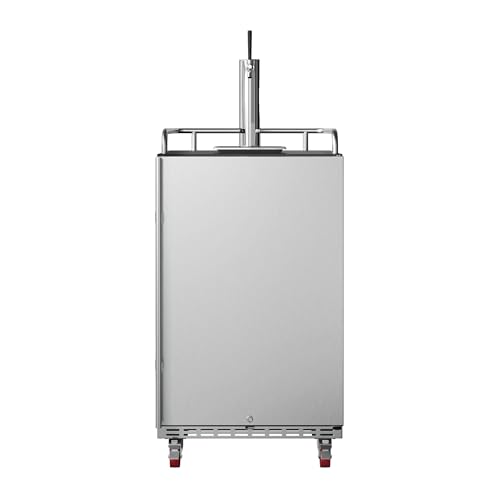 EdgeStar KC7000SS Full Size Built-In Tower Cooled Kegerator - Black and Stainless Steel