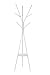 Coat Rack Hat Stand Free Standing Display Hall Tree Metal Hat Hanger Garment Storage Holder with 9 Hooks for Clothes Hats and Scarves in Black,17.72