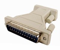 DB9-F/DB25-M Serial Adapter, Thumbscrew(DB25)/Thumbscrew(DB9)