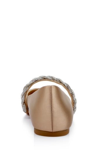 JEWEL BADGLEY MISCHKA VANA POINTED FLATS WITH EMBELLISHED STRAPS