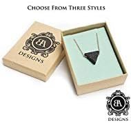 Essential Oil Diffuser & Aromatherapy Necklace | Triangle Lava Bead Jewelry | Stainless Steel Chain … (Rose Gold Stainless Chain)