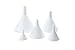 Fox Run All Purpose Plastic Funnel, Set of 5, White, Mini, Small, Medium, Large