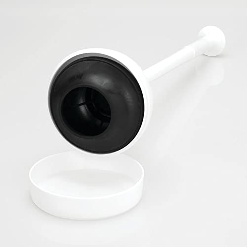 mDesign Plastic Freestanding Hideaway Toilet Plunger Holder with Drip