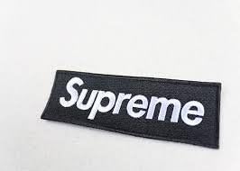 Black SUPREME box Embroidered Iron On Patch/Embroidery Sewing Patch by GadgetsGlobal (Free Gift Heart Patch)