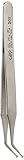 Hakko CHP 105-SA Stainless Steel Non-Magnetic Tweezers for Handling SMD Components and SOT Packages, Curved shaft, 2.5mm Flat Tips, 4-3/4" Length