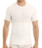 PowerBody Mens Back Support Slimming Shaping T-Shirt White M