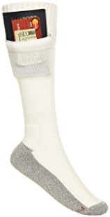 Pocket Socks by Zip It Gear - Passport Security Travel Socks, Men's (One Size Fits All), White, 2-pair
