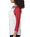 Next Level Unisex Triblend 3/4-Sleeve Raglan - VIN RD/ HTHR WHT - L - (Style # 6051 - Original Label)