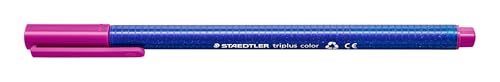 Staedtler 323 Triplus Colour Fibre-Tip Pens, 1.0 mm, Red Violet, Pack of 10
