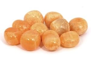 CRYSTALAGE Orange Calcite Tumble Stone (20-25mm) - Single Stone