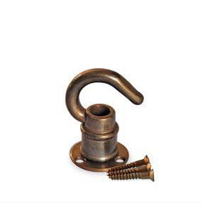 Lamps and Lights Small Ceiling Hook for Lighting Cable (Antique)