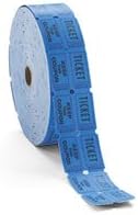 PM Company 59004 Consecutively Numbered Double Ticket Roll, Blue, 2000 Tickets per Roll (Blue (4-Pack))