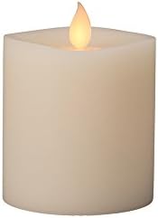 The Gerson Company 3" x 4" Wax SoREAL 360(R) LED Candle with 5-Hour Timer Feature, Bisque Color, Vanilla Scent