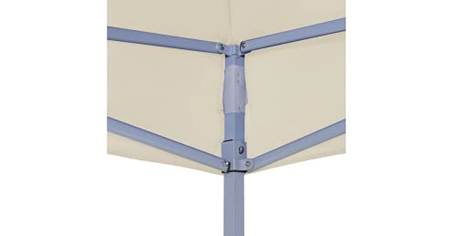 Partyzelt-Dach 4x3 m Creme 270 g/m² Gartenbauten Pavillon-Rahmen Dächer für Pavillions stabil – Bild 7