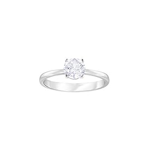 Swarovski Attract Ring, Rund, Weiss, Rhodiniert
