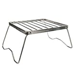 Fivebop Portable Camping Grill Compact Mini Stainless Steel Collapsible Gas Burner Stove Stand BBQ Grill Rack for Backpacking Hiking Picnics Fishing