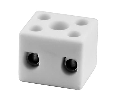 Bloc de bornes en porcelaine CPO-15A-2P Blanc marque SIMET