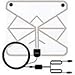 Wsky 60+ Miles 1080P Transparent Digital HDTV Antenna