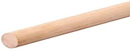 1 x Beech Dowel Smooth Wood Rod Pegs - 300mm Length, 6mm Diameter
