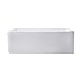 KES Fireclay Sink Bathroom Vessel Sink Vanity Farmhouse Kitchen Sink 30 Inch Porcelain Undermount Rectangular,White, BVS117
