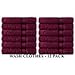 COTTON CRAFT Ultra Soft Washcloths - 12 Pack - 12x12-100% Cotton Facecloths - Baby Wash Cloths - Absorbent Quick Dry Everyday Luxury Bathroom Kitchen Spa Gym Pool Camp Dorm - Easy Care - Burgundy