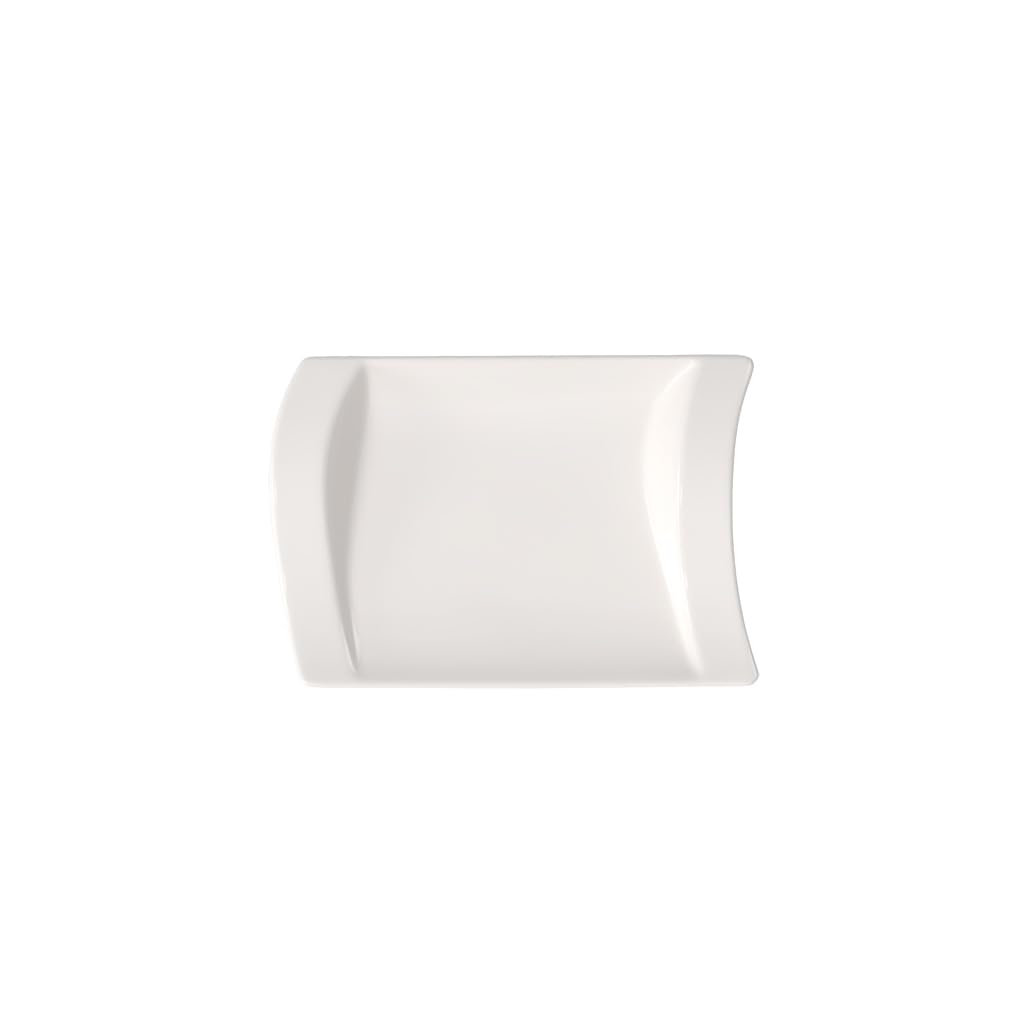 Villeroy & Boch - NewWave Side Dish, Porcelain Plate for Starters and Desserts, Rectangular, Dishwasher and Microwave Safe, White, 21 x 15 cm — image 1