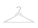 Amber Home 20 Pack Wooden Hangers with Non Slip Pant Bar - White Wood Coat Hangers for Shirts, Jackets, Dress