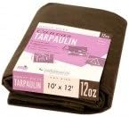 Chicago Dropcloth TR-1224-012 12 x 24 ft. Canvas Tarpaulin Cloth44; 12 oz - Olive Drab
