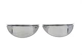 V-Twin 42-0208 Chrome 4-1/2" Deco Spotlamp Visor Set