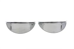 V-Twin 42-0208 Chrome 4-1/2" Deco Spotlamp Visor Set