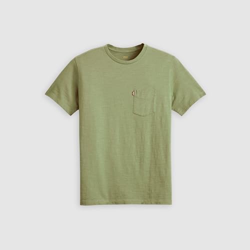 Camiseta para Hombre SS Classic Pocket tee, Moss Olive 0908736, M