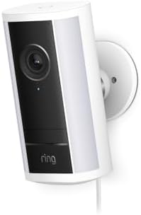caméra Spotlight Pro (Spotlight Cam Pro, nouvelle génération) sur secteur | Caméra de surveillance extérieure | Retinal 4K, Zoom 10x | Essai gratuit de 30 jours de l'abonnement Ring