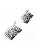 [2 Pairs/8 Pieces] Upgraded Half Eyes Dual Magnetic Eyelashes, Premium Reusable Glueless False Lashes, Easy to Apply and Comfortable to Wear