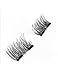 [2 Pairs/8 Pieces] Upgraded Half Eyes Dual Magnetic Eyelashes, Premium Reusable Glueless False Lashes, Easy to Apply and Comfortable to Wear