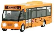 Happy GiftMart Diecast Model School High Speed Power Bus with Pull Back Action Light and Sound