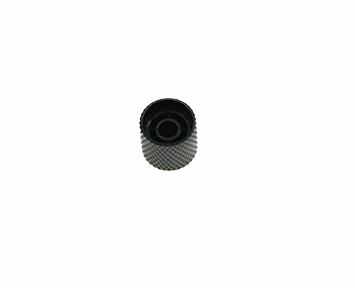 KAISH 2pcs Metric Black Guitar Bass Dome Knobs Metal Knob fits Tele Guitar