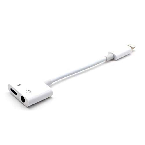 iPhone Compatible 3.5mm Headphone Power Dual Adapter 