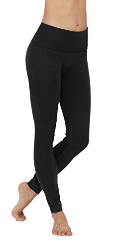 Fleece-Lined-Leggings-High-Waist-Tummy-Control-Cotton-French-Terry-Pants