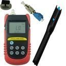 Tellid Handheld -70 to +6db Red Optical Power Meter with FC,SC, ST Interface+1mw(1-3km) Visual Fault Locator(Red Laser Pointer)+FC Male to LC Female Adapter Converter